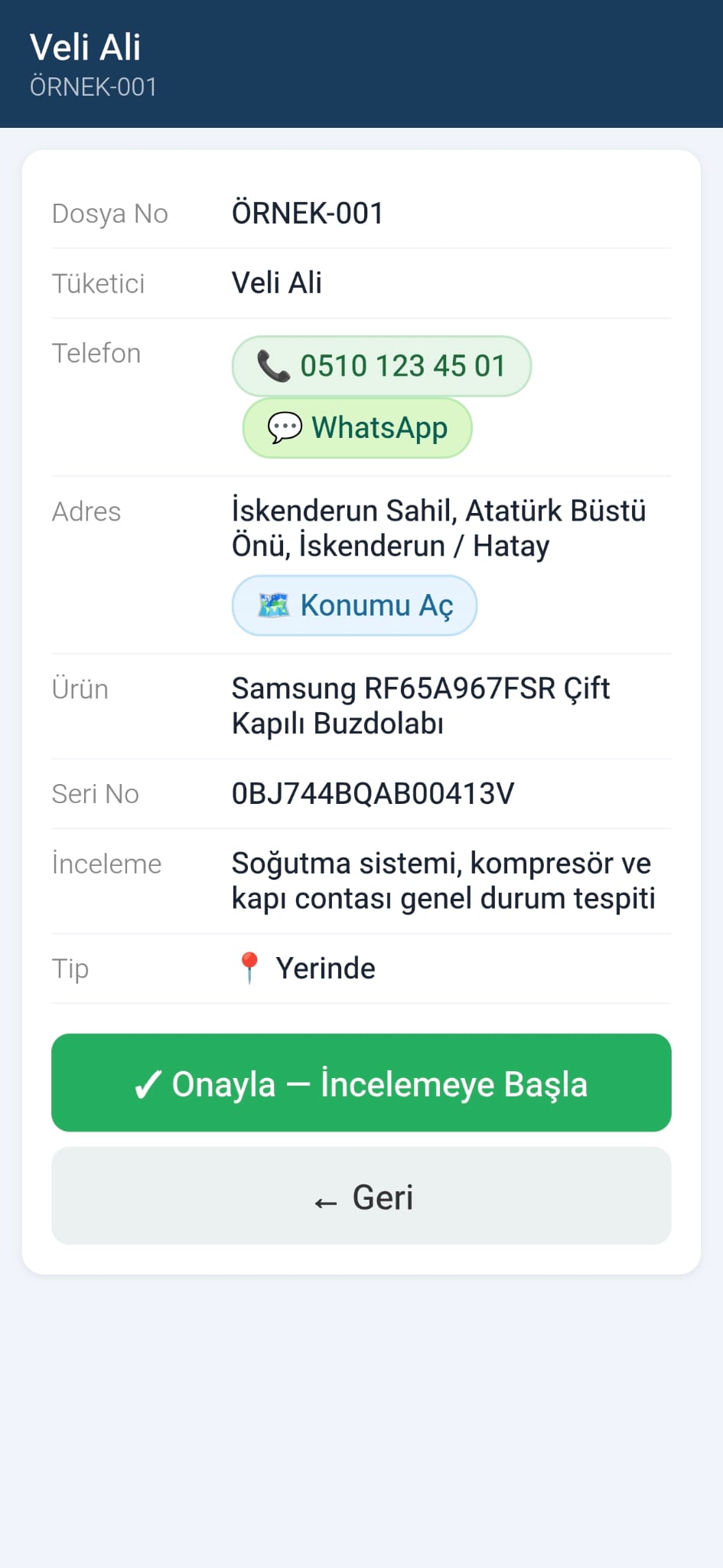 Vaka bilgisi
